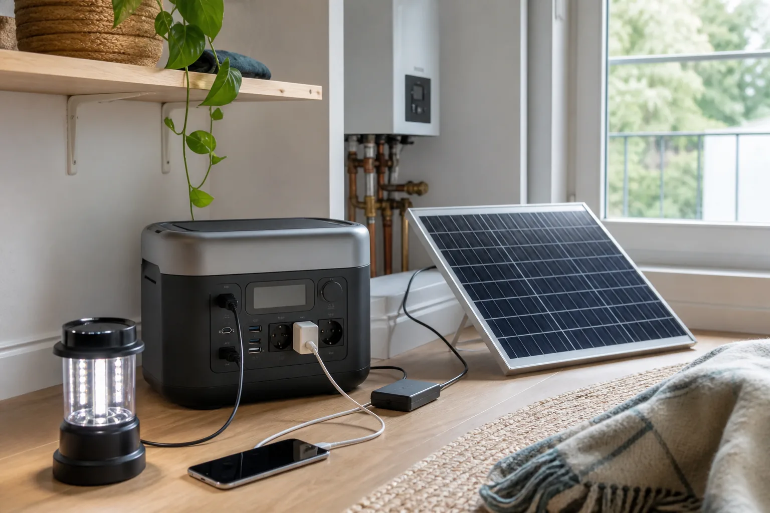 Éclairage, batterie et autonomie électrique préparés au domicile