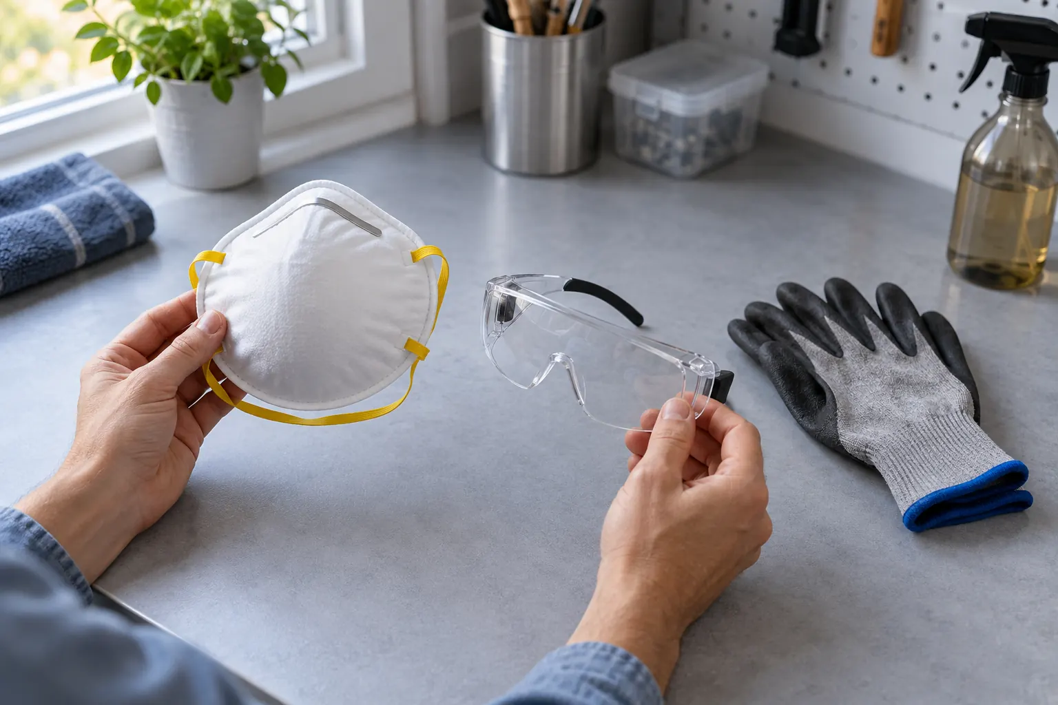 Comparaison de protections respiratoires, oculaires et cutanées sans marque